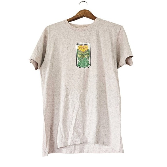 Supreme Whole Leaf Spinach Tee Size M Cream Beige USA Made Short Sleeve Tshirt - Picture 1 of 11
